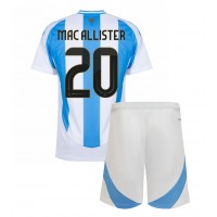 Camiseta Argentina Alexis Mac Allister #20 Primera Equipación para niños Copa America 2024 manga corta (+ pantalones cortos)